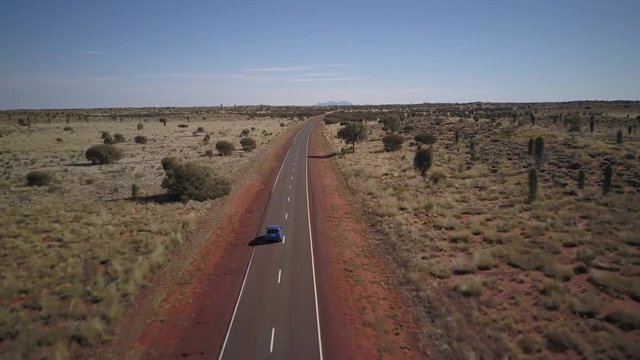 Car Traveling to The olgas Australia