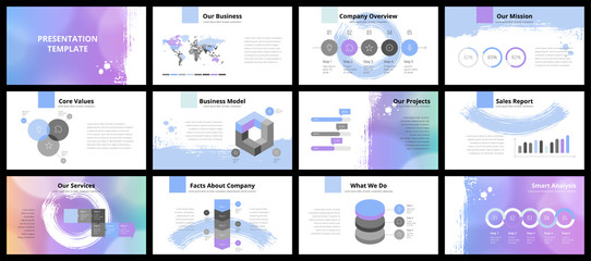 Business presentation templates - obrazy, fototapety, plakaty