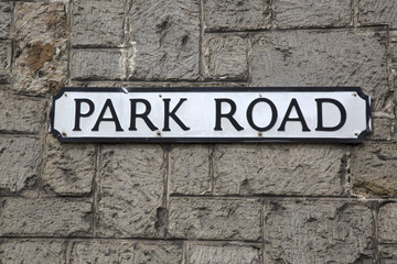 Park Road Street Sign