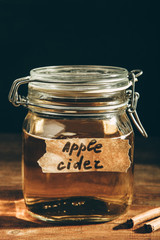 Apple cider in jar