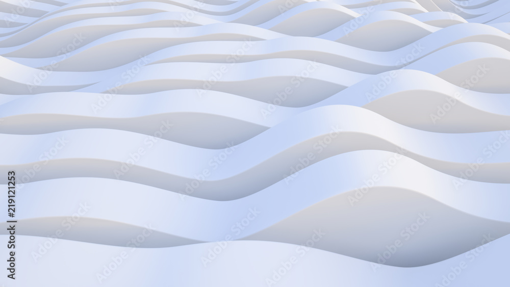Poster lines, wave. abstract background. modern parametric surface. white texture. futuristic view.