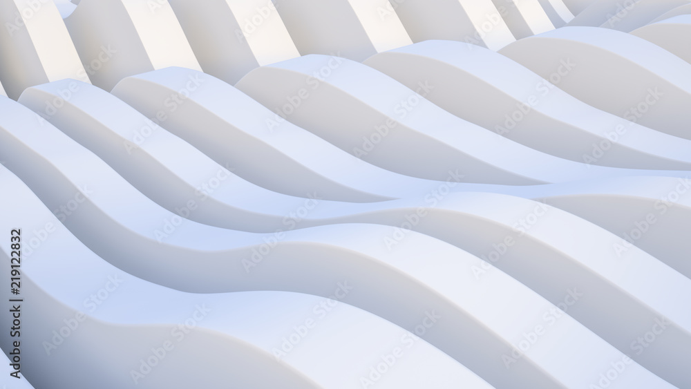 Aufkleber lines, wave. abstract background. modern parametric surface. white texture. futuristic view.