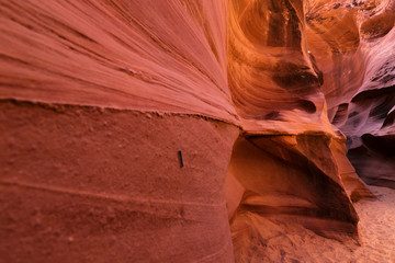 Colorful textured slot canyon near Page, Arizona