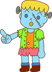 Halloween monster of Frankenstein