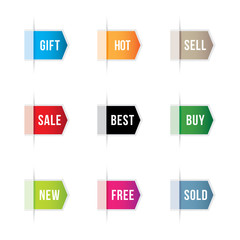 Set of infographic arrows