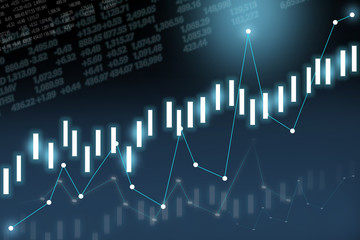 Creative graphic illustration of business stock market growth concept.