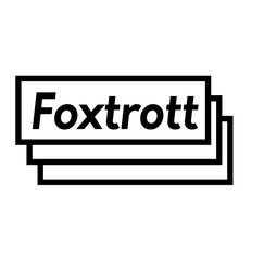 foxtrot stamp on white