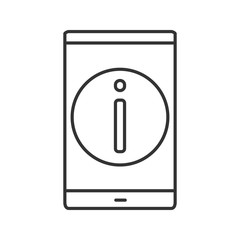 Smartphone information linear icon