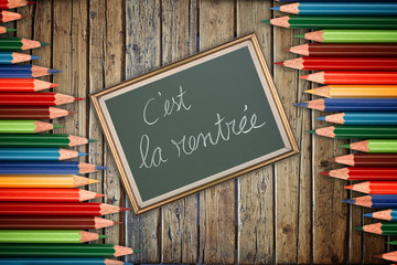  back to school concept in french
