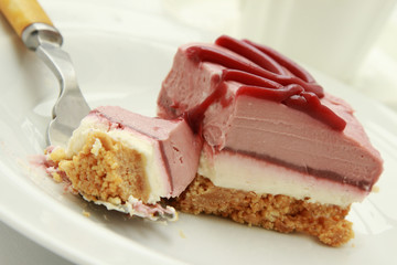 plated cheesecake dessert