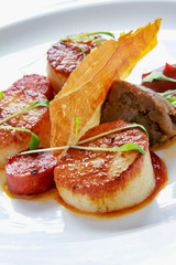 plated scallop appetizer