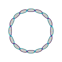 circular dna chain science icon vector illustration design