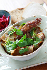 plated lamb main meal