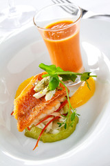 plated fish meal