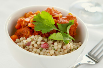 moroccan chicken tagine with giant couscous