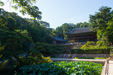 Fototapeta na wymiar King's peaceful library Kyujanggak Changdeokgung Seoul Korea