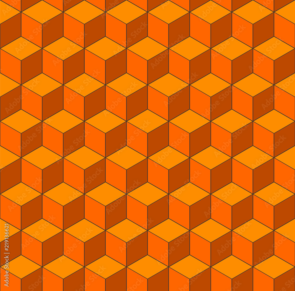 Aufkleber seamless geometric pattern. vector background with cubes.