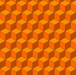 Seamless geometric pattern. Vector background with cubes.
