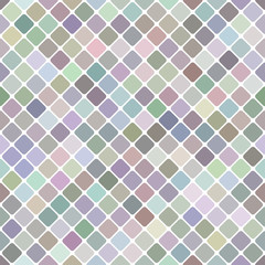 Fototapeta premium Abstract geometric diagonal rounded square pattern background - repeating illustration