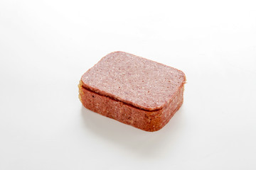 corned beef isolated on white background