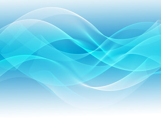 Abstract blue background, abstract lines twisting into beautiful bends