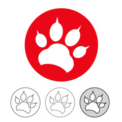 Animal footprint Icon Vector