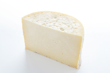 cheese portion isolated on white background