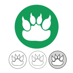 Animal footprint Icon Vector