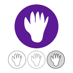 Animal footprint Icon Vector