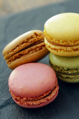 colourful french macaron selection