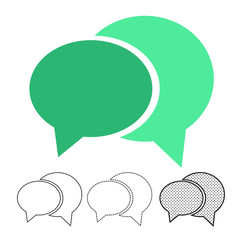  speech bubble chat vector icon