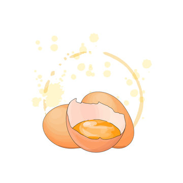 Egg on a white background. vector illustration