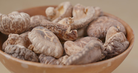 Obraz premium Stack of dried mushroom