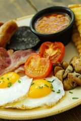traditional cooked full English breakfast