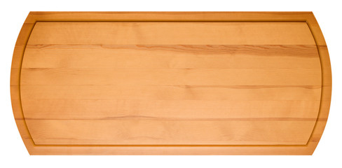Empty wooden sign isolated on white. 