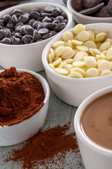 assorted confectioners chocolate in dishes