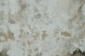Abstract painting on dirty cement wall