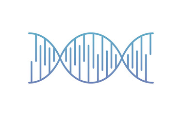 horizontal dna chain science color blue vector illustration design