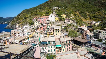 Naklejka premium Cinque Terre in Ligurien Italien - Cique Terre in Liguria Italia