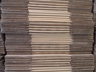 Paper sheet boxes stacked.