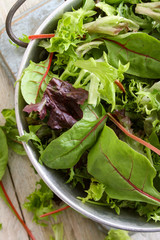 fresh salad leaves