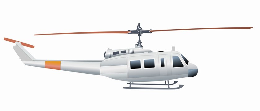 illustration of helicopter. vector drawing