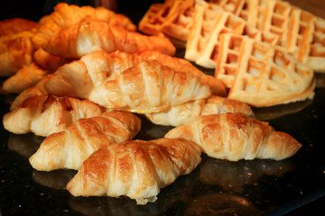 crossiant and waffle