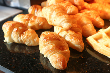 crossiant and waffle