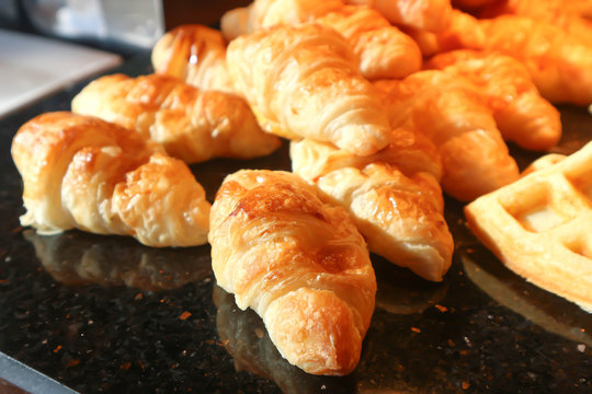 crossiant and waffle