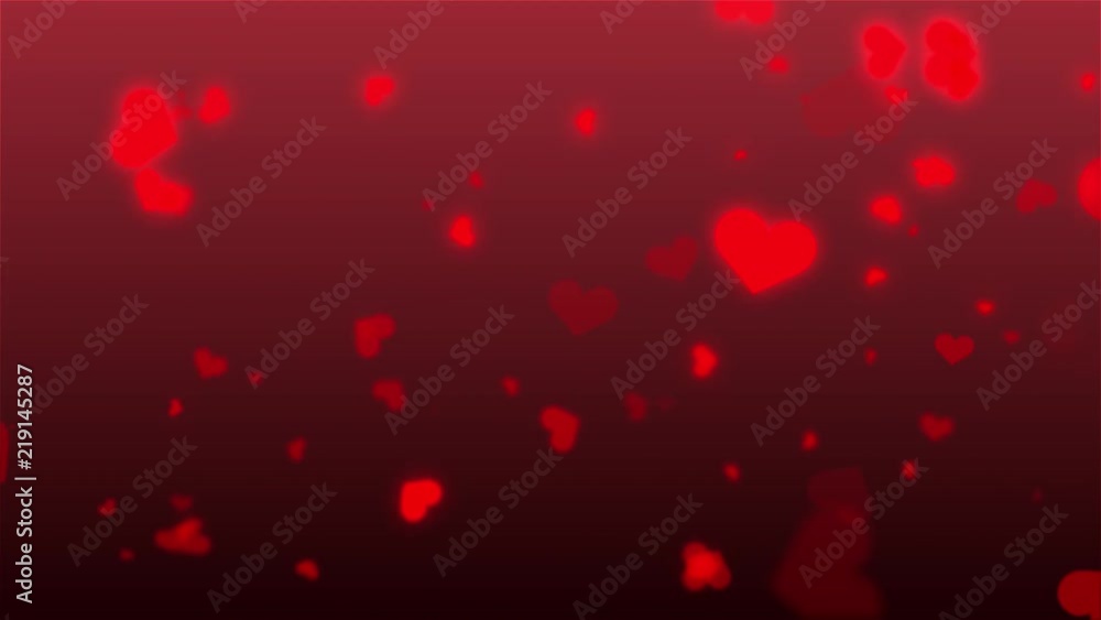 Poster wedding seamless loop floating hearts background