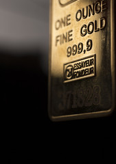 Gold bullion ingot 999.9 bar