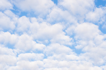 White clouds and blue sky