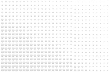 Abstract bumpy surface texture of gradient white and gray round dots. Vector illustration, EPS10. Can be used as background, backdrop, image montage in graphic design, book cover, flyer, brochure, etc