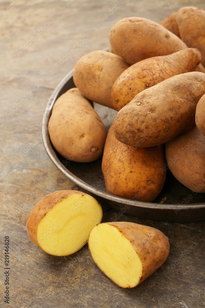 Wall mural preparing fresh potatoes